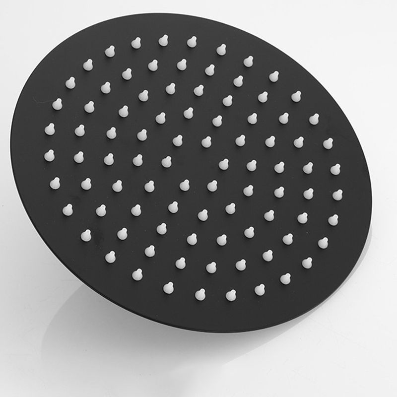 Sikunuo | Square and Round Shower Head made of Stainless Steel, Fixed Mounted Ceiling Shower Head in Black