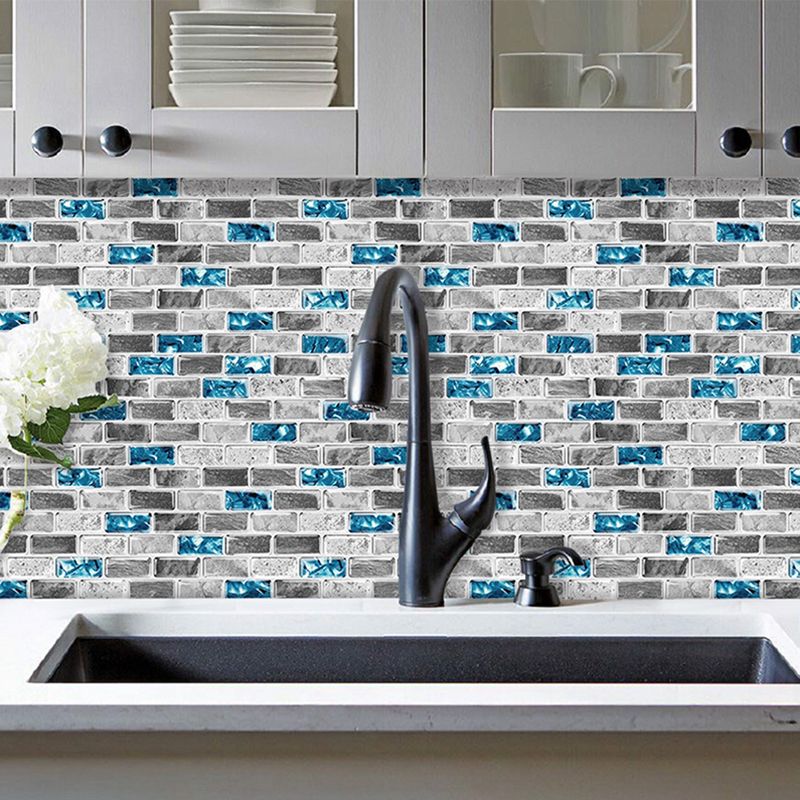 Sikunuo | Peel and Stick Wall Tile Water Repellent Rectangle PVC Peel & Stick Subway Tile
