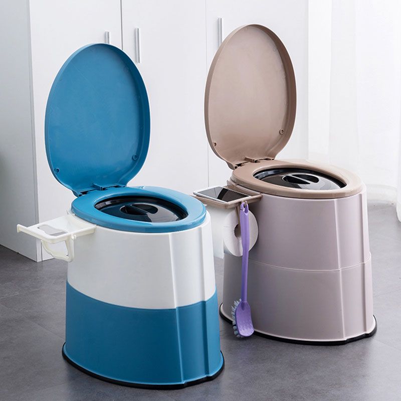 Sikunuo | Contemporary plastic floor-mounted toilet bowl with toilet seat for the bathroom