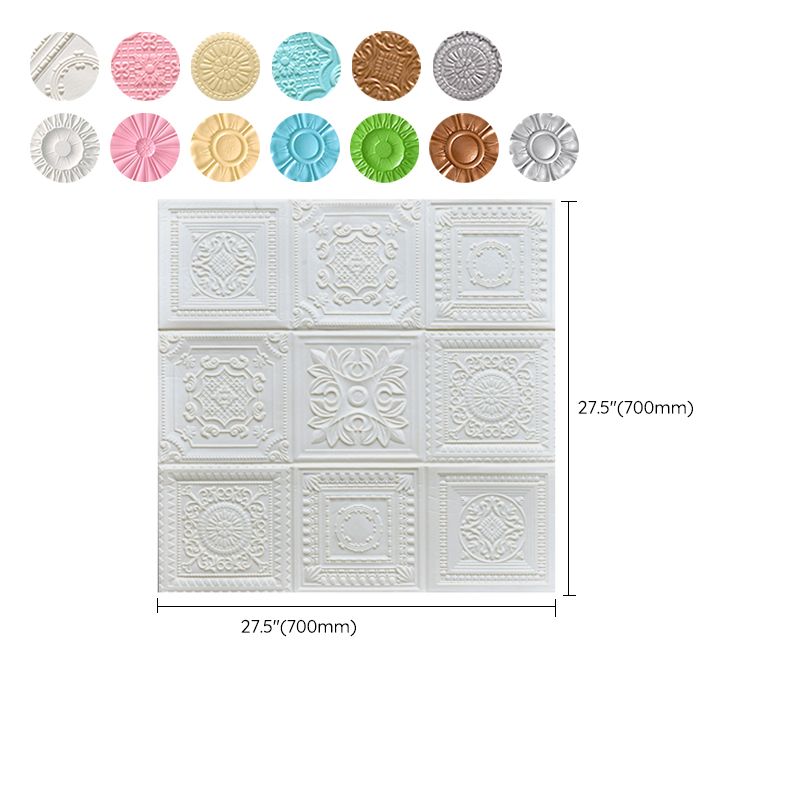 Sikunuo | Modern Pearl Wall Element Access Panel Peel and Stick Wall Tile Set of 10