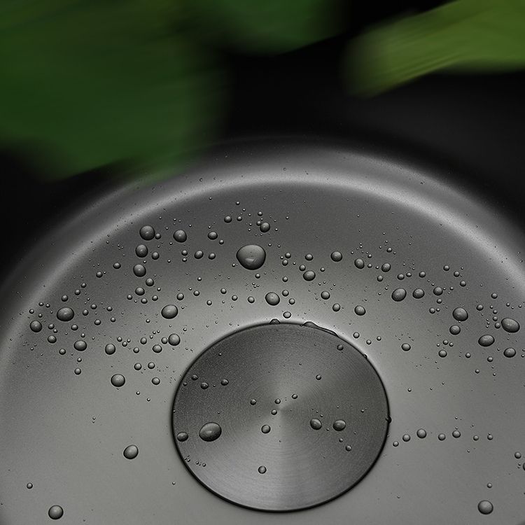 Sikunuo | Kitchen Sink Round Single Bowl Color and Scratch Resistant Under-mounted Stainless Steel Kitchen Sink