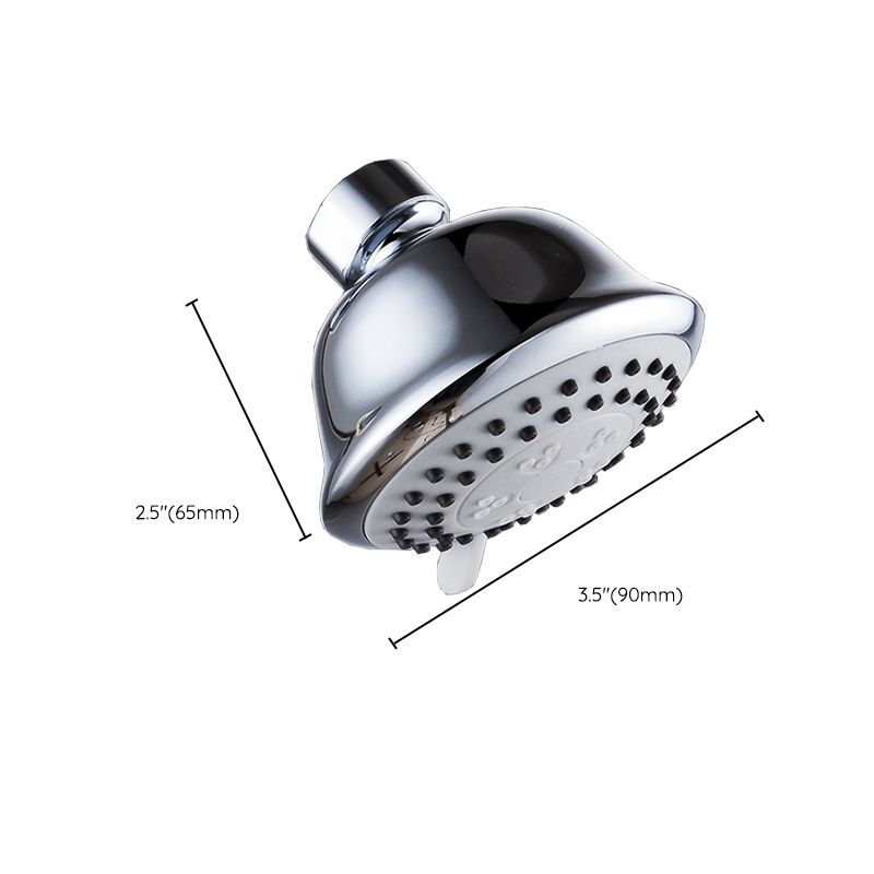 Sikunuo | Round shower head made of stainless steel in silver wall-mounted shower head