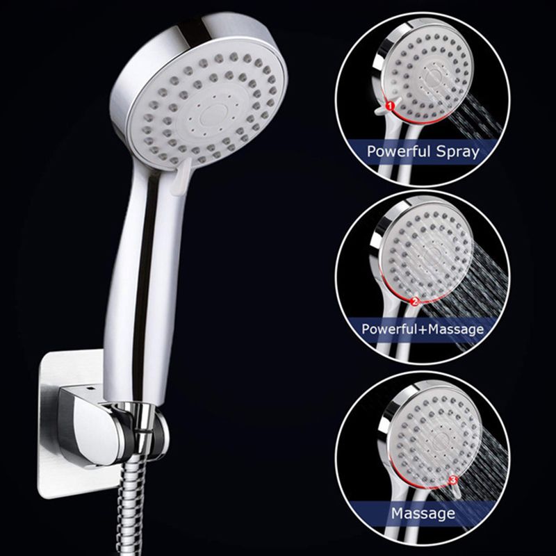 Sikunuo | Contemporary Shower Combination Double Shower Head Chrome Wall Mounted Round Shower Head