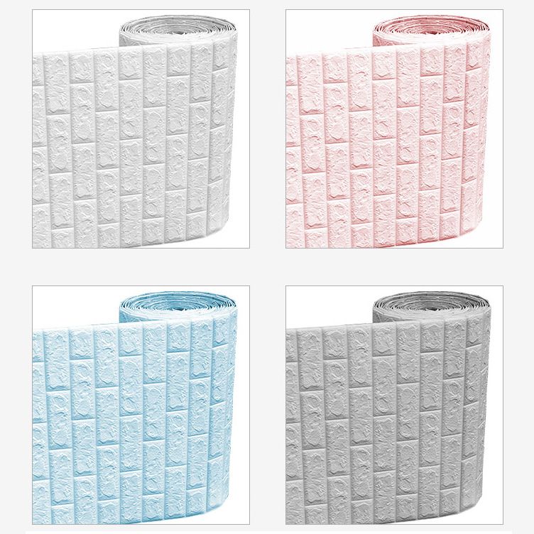 Sikunuo | Modern Pearl Wainscoting Waterproof PVC Wall Access Panel Peel and Stick Wall Tile
