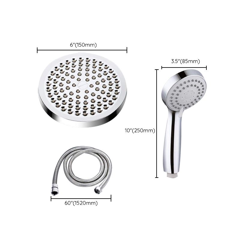 Sikunuo | Traditional Shower Head Simple Metal Round Handheld Shower