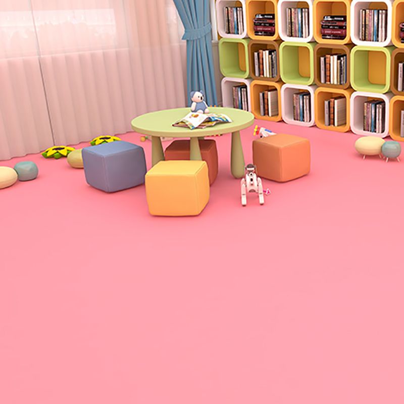 Sikunuo | Solid Color Plastic Flooring Modern Water-Resistant Square Edge Floor Tiles