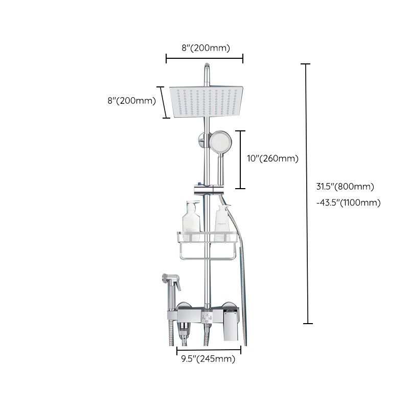 Sikunuo | Modern Shower System Handle Lever Wall Mounted Spot Resist Copper Shower System