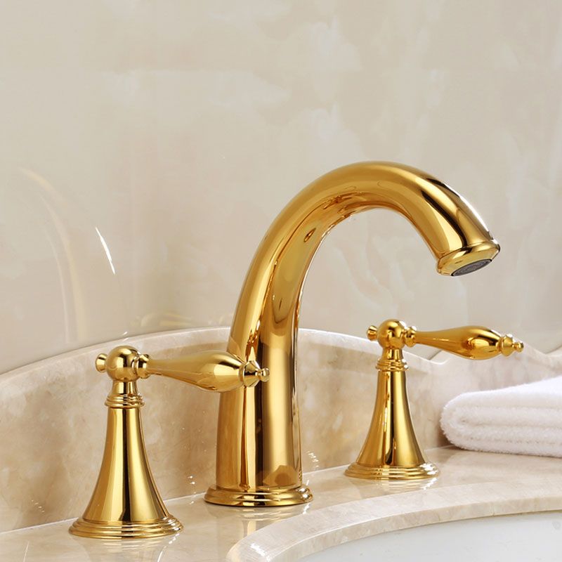 Sikunuo | Traditional Roman Bathtub Faucet Set Copper Fixed Deck Mount with Handles