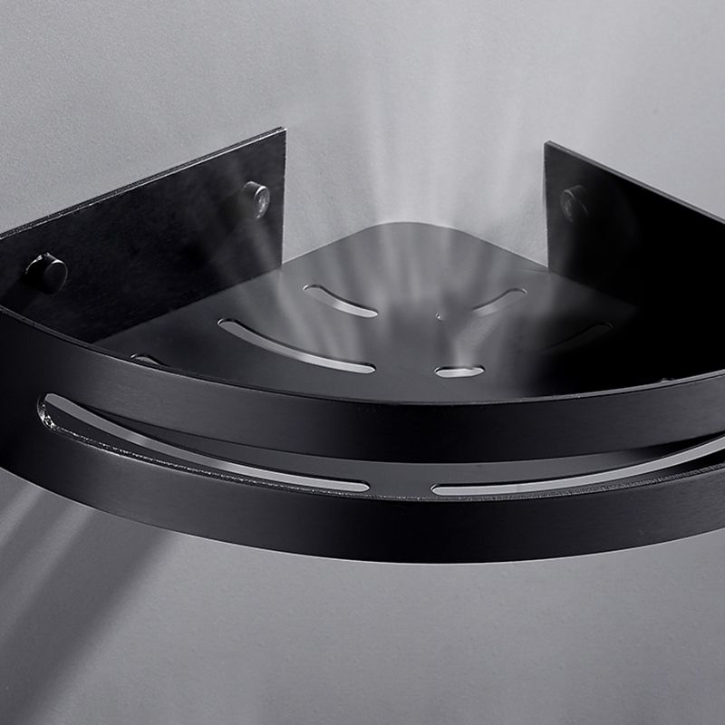 Sikunuo | Matt Black Modern Bathroom Accessory Set, Set of 3, Bathroom Shelf