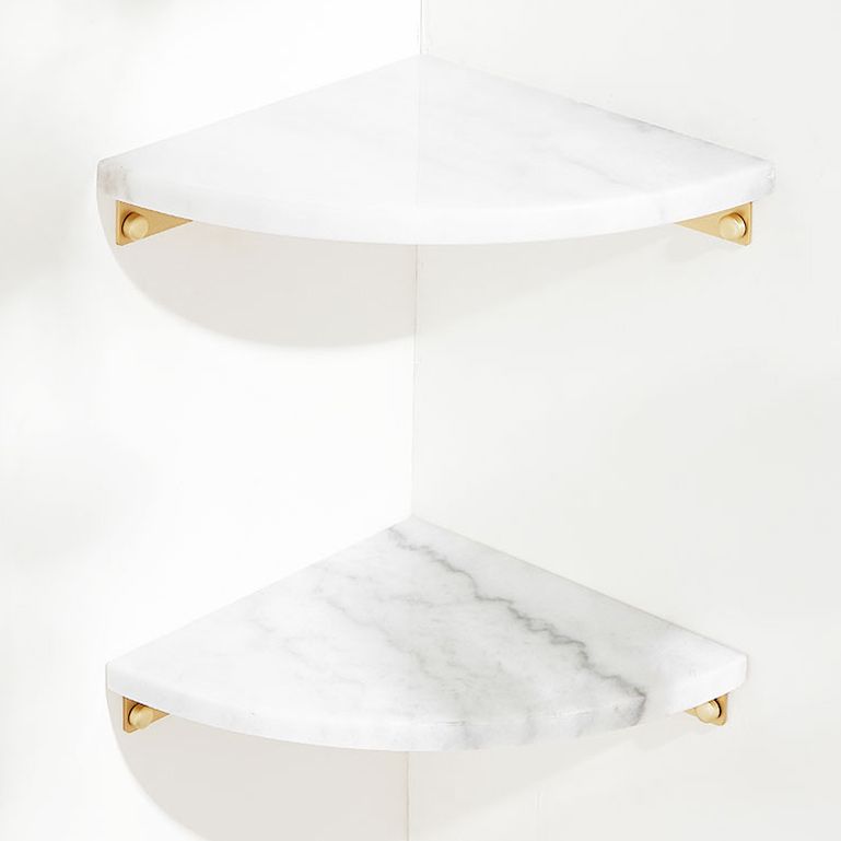 Sikunuo | marble bathroom shelf brass bathroom accessory