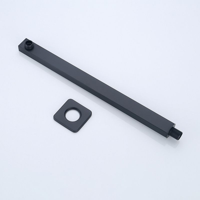 Sikunuo | Black Square Fixed Shower Head Modern Style Wall Mounted Shower Head