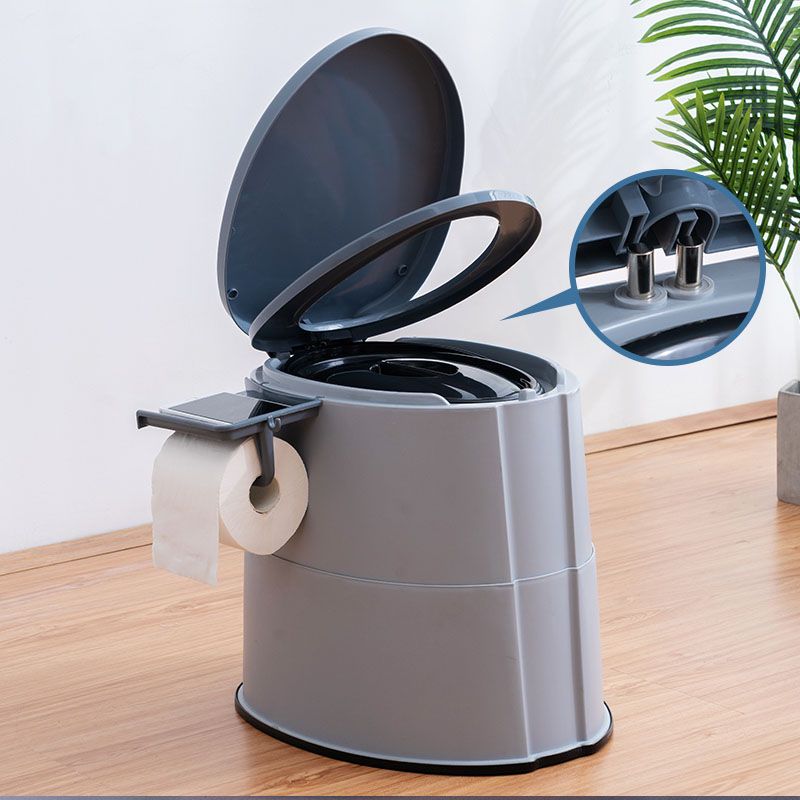 Sikunuo | Modern Flush Toilet Plastic Round Floor Mounted Toilet Bowl for Bathroom