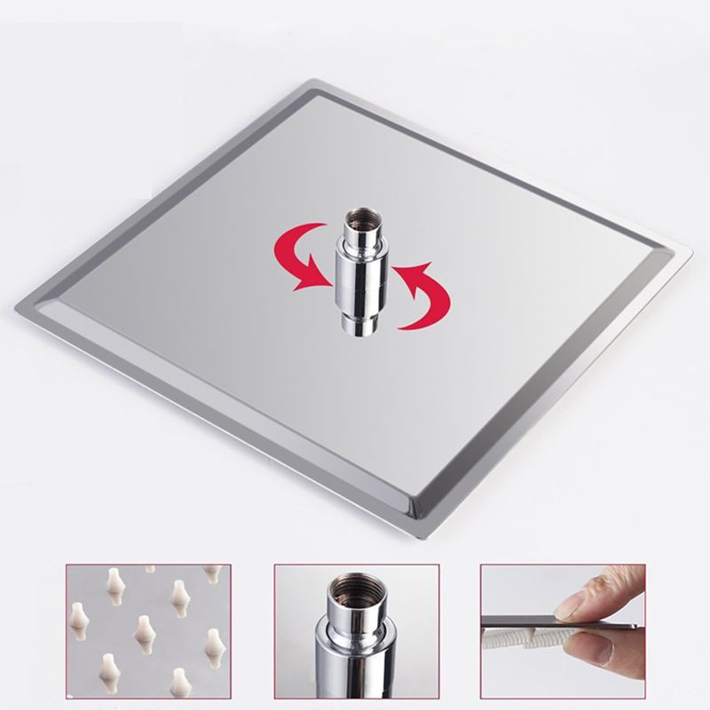 Sikunuo | Wall Mounted Fixed Shower Head Modern Style Metal Shower Head