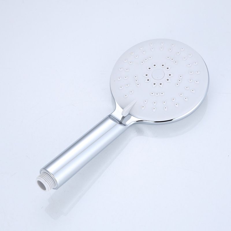 Sikunuo | Silver Shower Head Combo Metal Modern 5 Spray Pattern Shower Heads