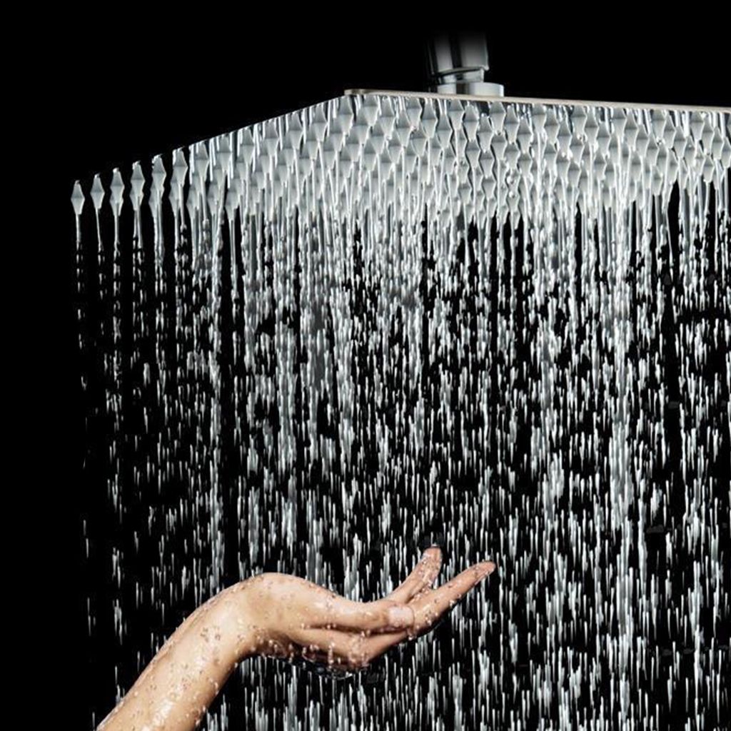 Sikunuo | Stainless Steel Showerhead Combo Modern Fixed Showerhead for the Bathroom