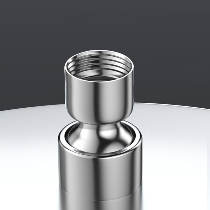 Sikunuo | Metal Shower Combo Contemporary Fixed Shower Head with Round and Rectangular Shape