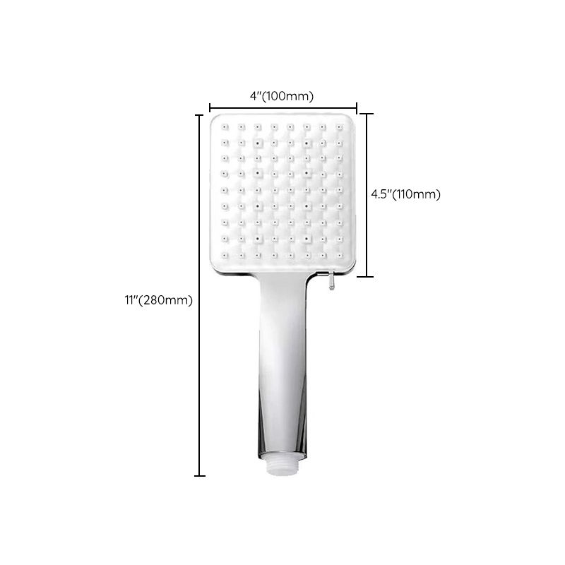 Sikunuo | Contemporary Showerhead Square Handheld Showerhead in Silver