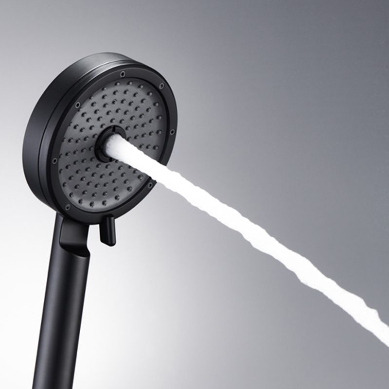 Sikunuo | Matt Black Hand Shower Modern 3-Stream Round Wall Mounted Hand Shower