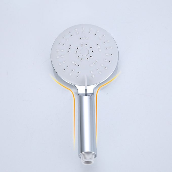 Sikunuo | Silver Shower Head Combo Metal Modern 5 Spray Pattern Shower Heads