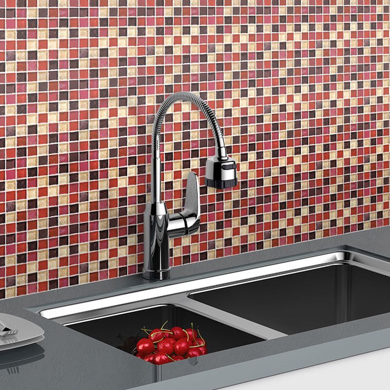 Sikunuo | Peel and Stick Mosaic Tile Waterproof Square Peel and Stick Tile for the Kitchen 20-Pack