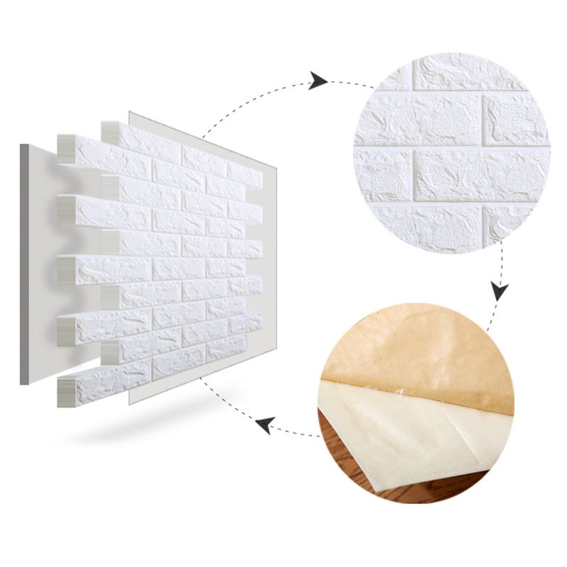 Sikunuo | Modern Wall Tile PVC 3D Embossing Self-Adhesive Waterproof Interior Wall Panel