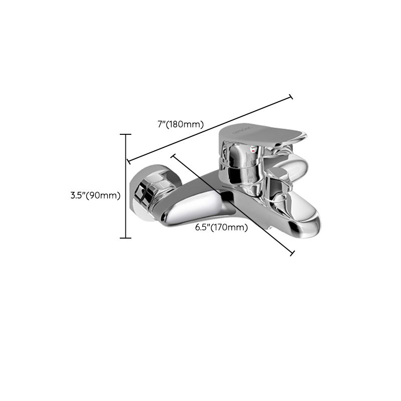 Sikunuo | Popular Wall-Mounted Bathtub Faucet Fixed Lever Handle Bathtub Filler Trim