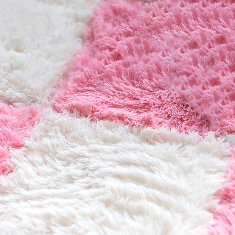 Sikunuo | Bedroom Carpet Tiles Solid Square Shag Stain Resistant Carpet Tiles