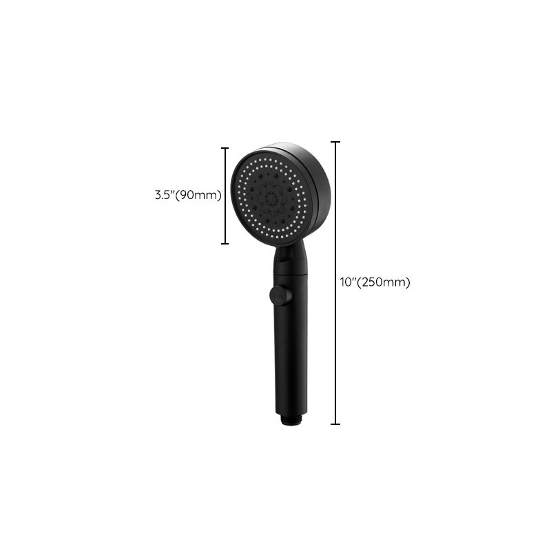 Sikunuo | Classic Shower Head Adjustable Spray Pattern Round Shower Head in Black
