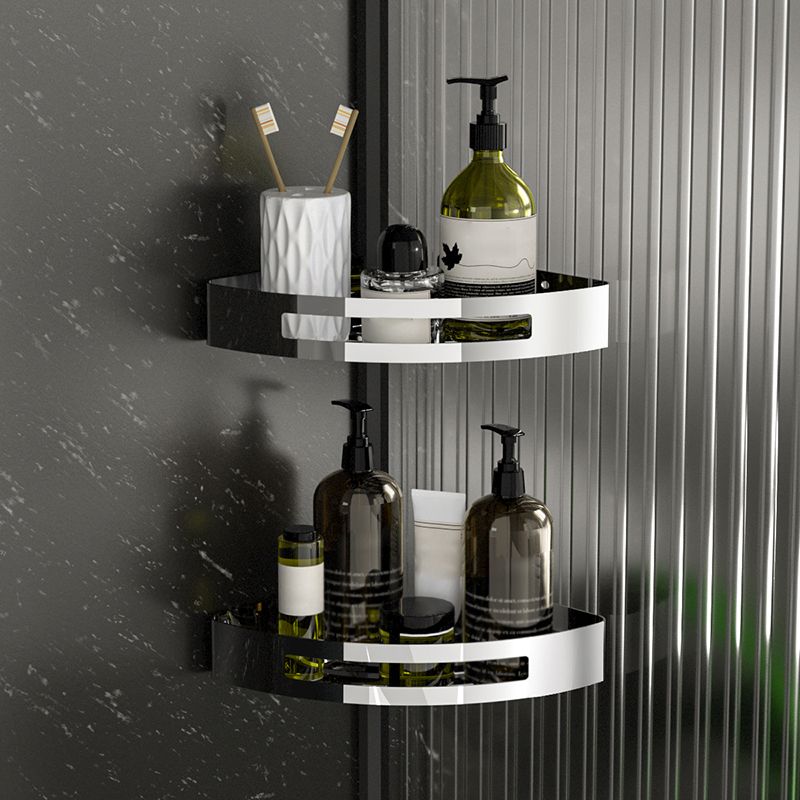 Sikunuo | Polished Chrome Modern Bathroom Accessories Set Stainless Steel Triangular Shower Shelf