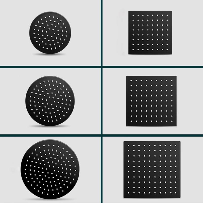 Sikunuo | Black round fixed shower head Modern design wall-mounted shower head