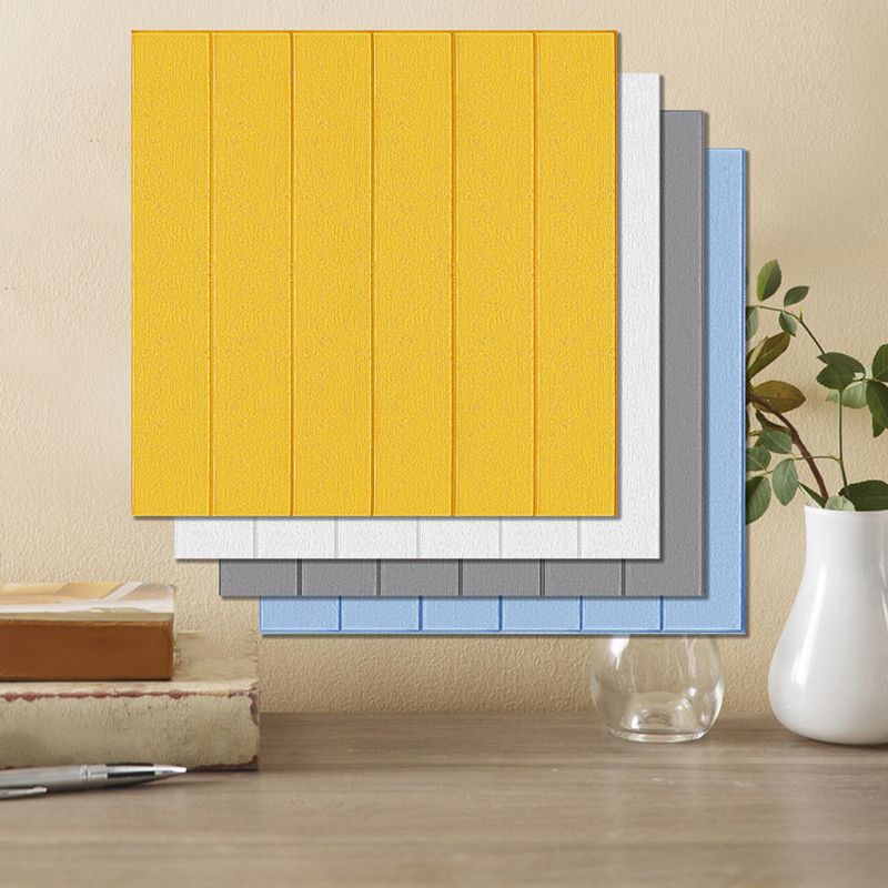 Sikunuo | Solid color 3D embossed wall panel waterproof foam interior wall tile