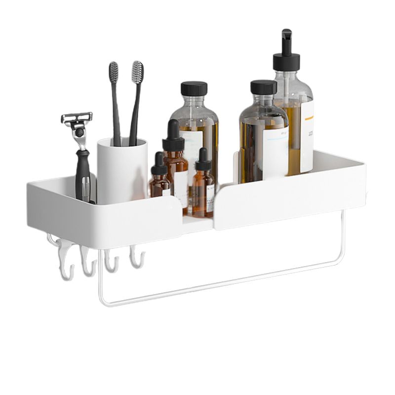 Sikunuo | White Bathroom Set Modern 1/2/3 - Pieces Stainless Steel Bathroom Shelf
