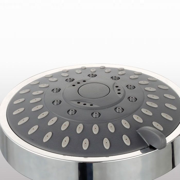 Sikunuo | Modern Standard 5 Settings Shower Head Round Metal Adjustable Spray Pattern Shower Head