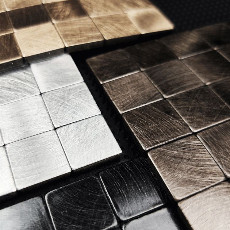 Sikunuo | Mosaic Tile Wallpaper Contemporary Peel and Stick Wallpaper with Square Shape