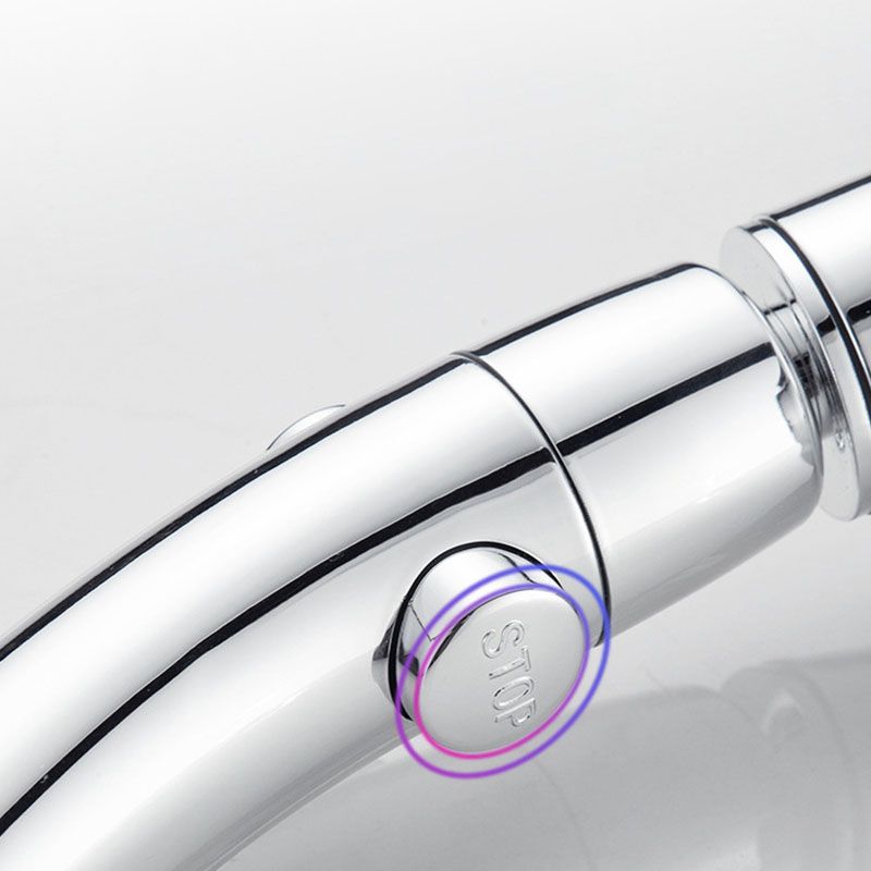 Sikunuo | Contemporary Shower Combination Hand Shower Plastic Wall Mount Round Shower Head Combination
