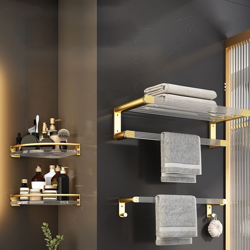 Sikunuo | 6-piece bathroom accessory set made of gold-colored metal bathroom hardware set