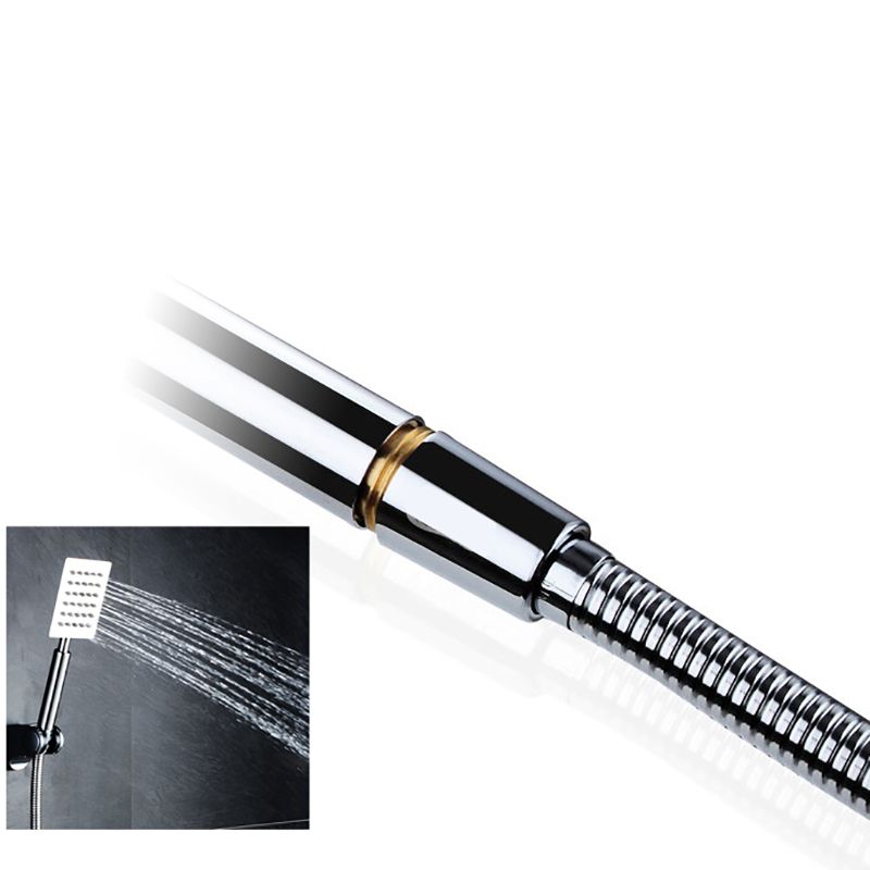 Sikunuo | Shower head Brass Square Rain Spray Pipe Handheld Shower Head