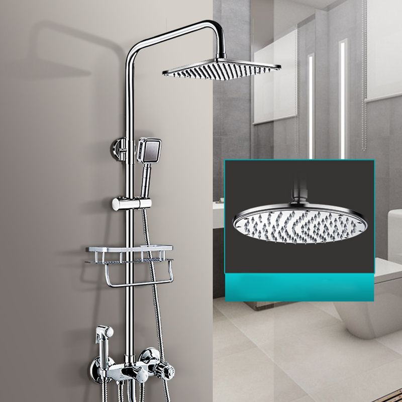 Sikunuo | Contemporary Showerhead Combination Dual Showerhead Stainless Steel Wall-Mounted Showerhead