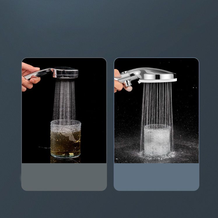 Sikunuo | Contemporary Hand Shower Round Shower Head Combo in Silver
