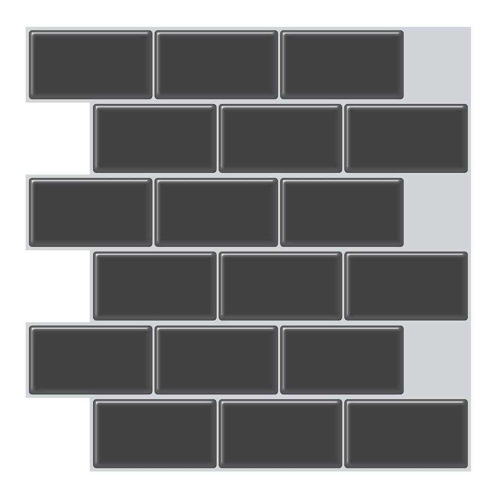 Sikunuo | Modern Peel and Stick Tiles PVC Subway Tile Peel and Stick Wall Tile for Bathroom