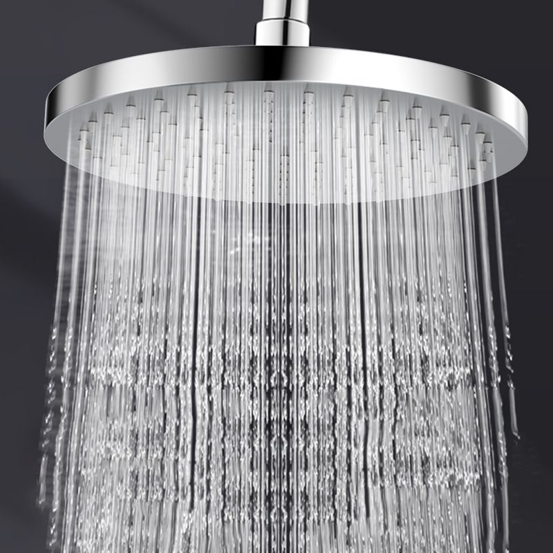 Sikunuo | Metal Shower Combo Contemporary Fixed Shower Head with Round and Rectangular Shape