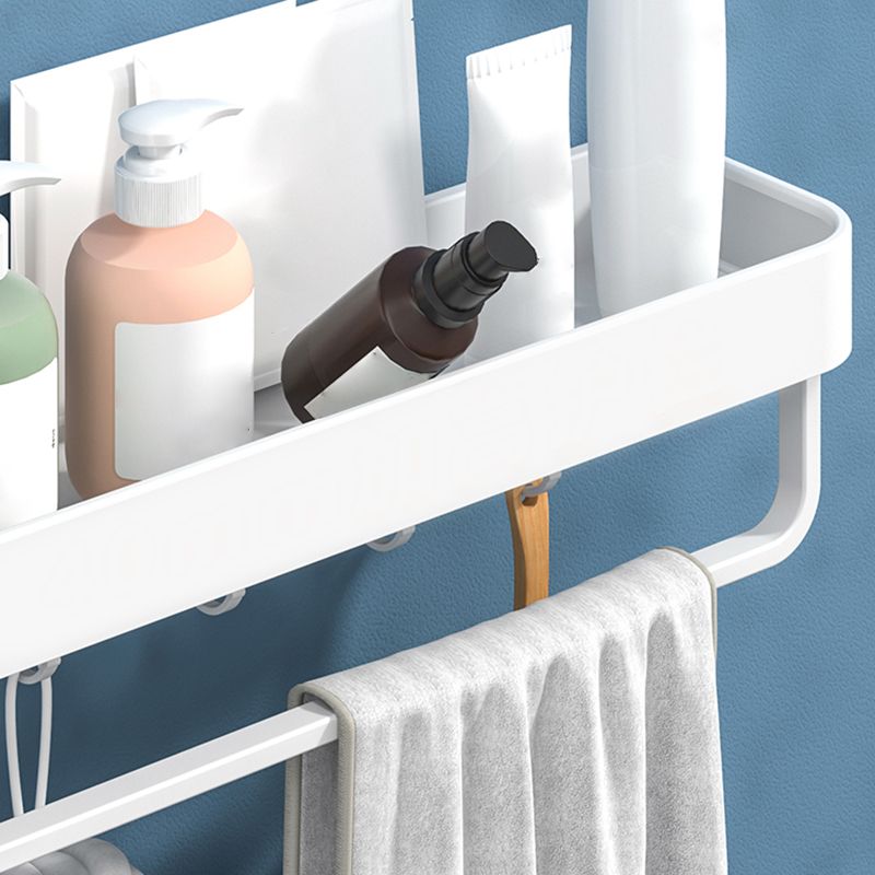 Sikunuo | White 2-piece Bathroom Hardware Modern Bathroom Accessories Set, Bathroom Shelf