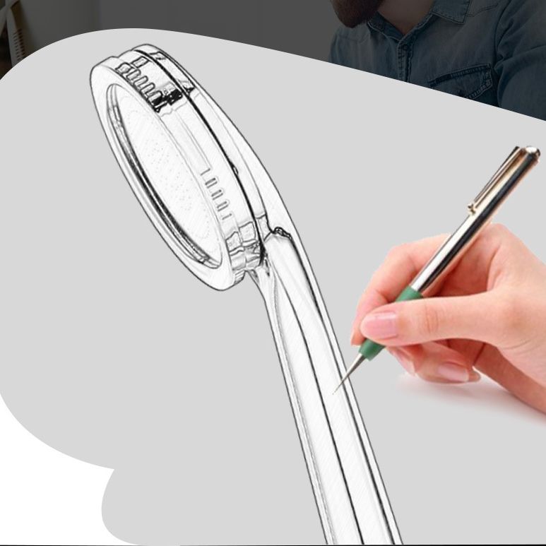 Sikunuo | Round Handheld Shower Head made of Plastic Contemporary Style Shower Head