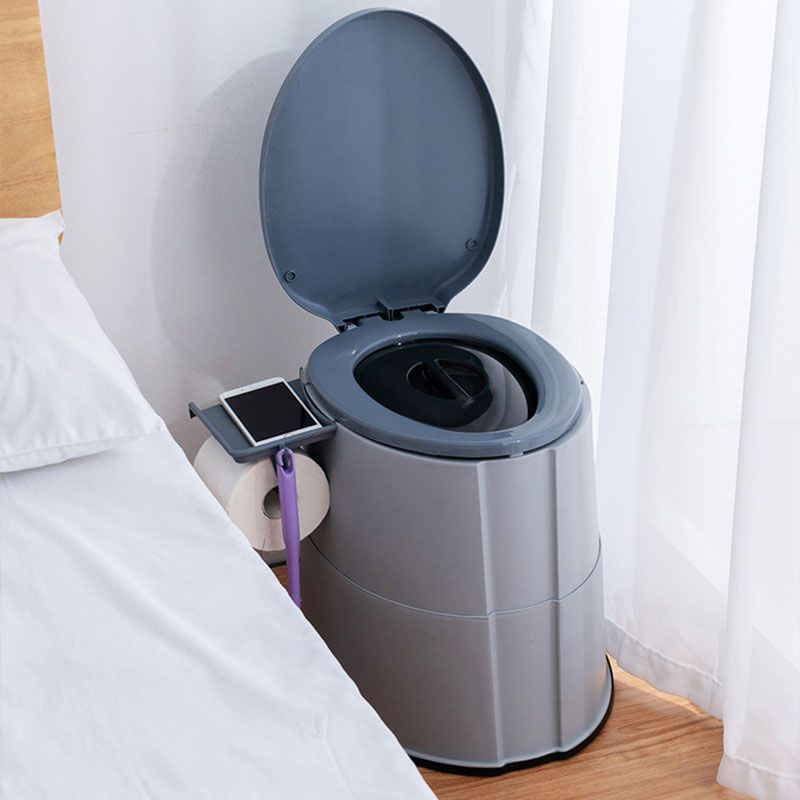 Sikunuo | Modern Flush Toilet Plastic Round Floor Mounted Toilet Bowl for Bathroom