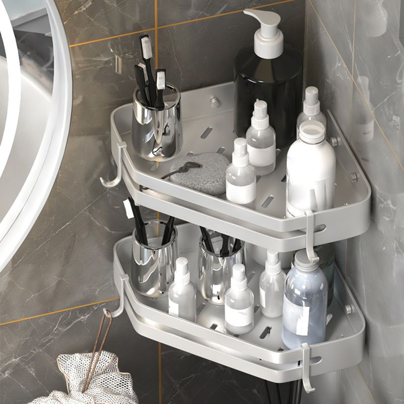 Sikunuo | Modern 2/3-piece Bathroom Set Stainless Steel Triangle Bath Shelf made of Aluminum