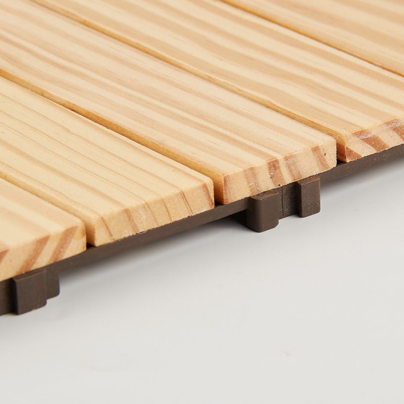Sikunuo | 7-Slat Square Wood Terrace Tiles Laying Pattern Outdoor Terrace Tiles