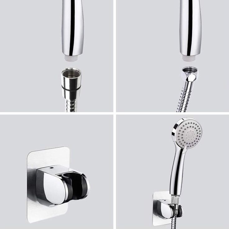 Sikunuo | Traditional Shower Head Simple Metal Round Handheld Shower