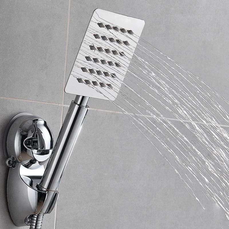 Sikunuo | Silver Square Double Shower Head Modern Water Filtration Wall-Mounted Shower Head
