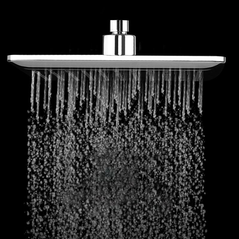 Sikunuo | Chrome Square Shower Head Combination Wall Mounted and Ceiling Mounted Handheld Shower