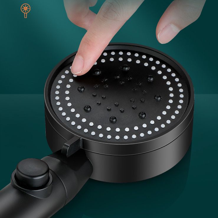 Sikunuo | Classic Shower Head Adjustable Spray Pattern Round Shower Head in Black